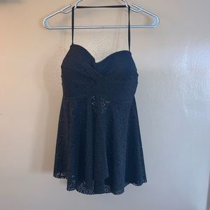 Merona Swim Tankini XL Black